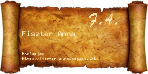 Fiszter Anna névjegykártya